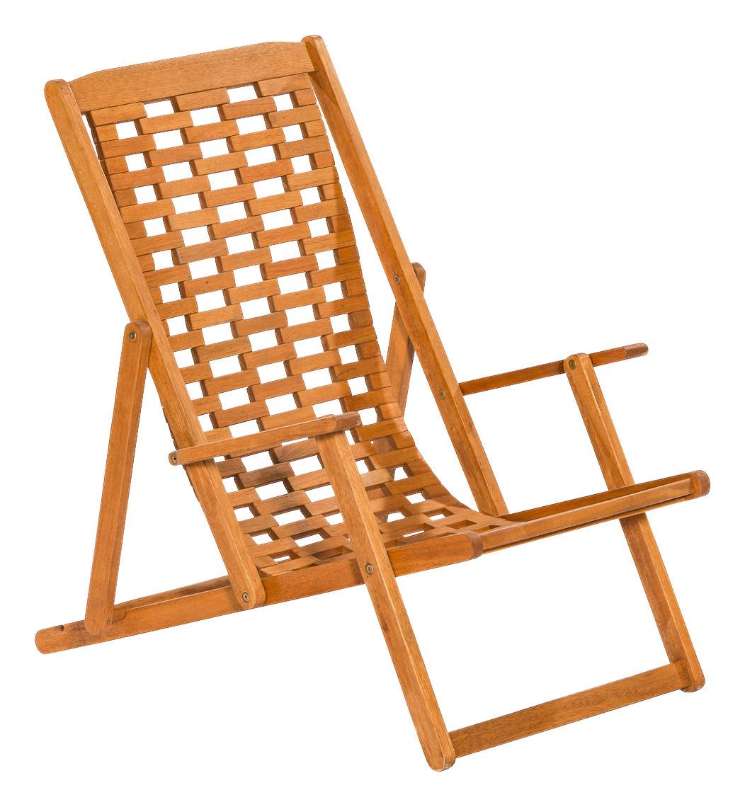 Strandsessel Klappbar Aurora Eukalyptusholz - Naturfarben, ROMANTIK / LANDHAUS, Holz (64/102/113cm) - Gardenson