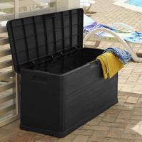 Kissenbox wasserdicht Woody 117x56x45 cm 280L Dunkelgrau - Anthrazit, MODERN, Kunststoff (117/56/45cm) - Luca Bessoni