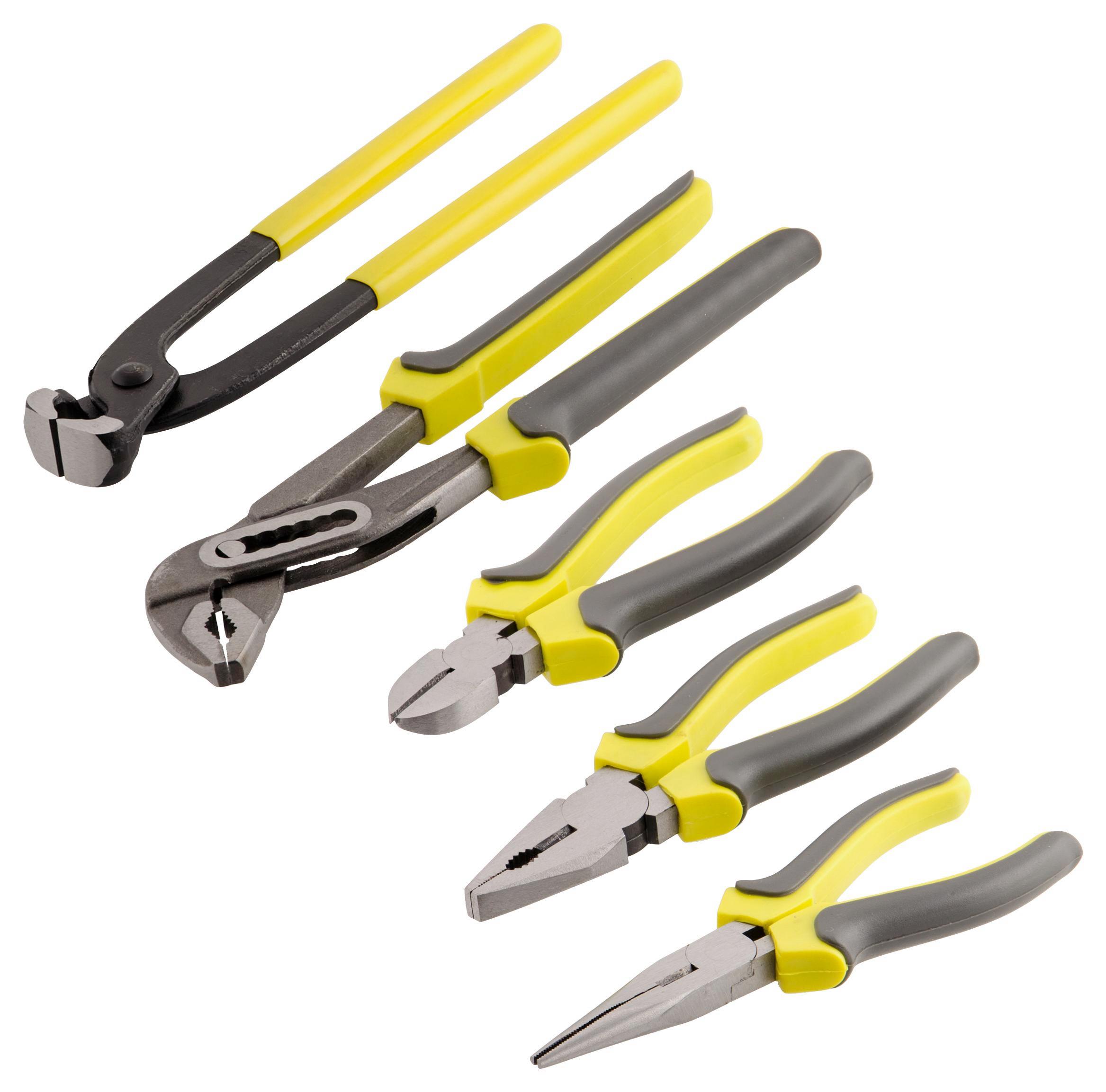 Zangenset 5-teilig - Gelb/Grau, MODERN, Metall - Suki