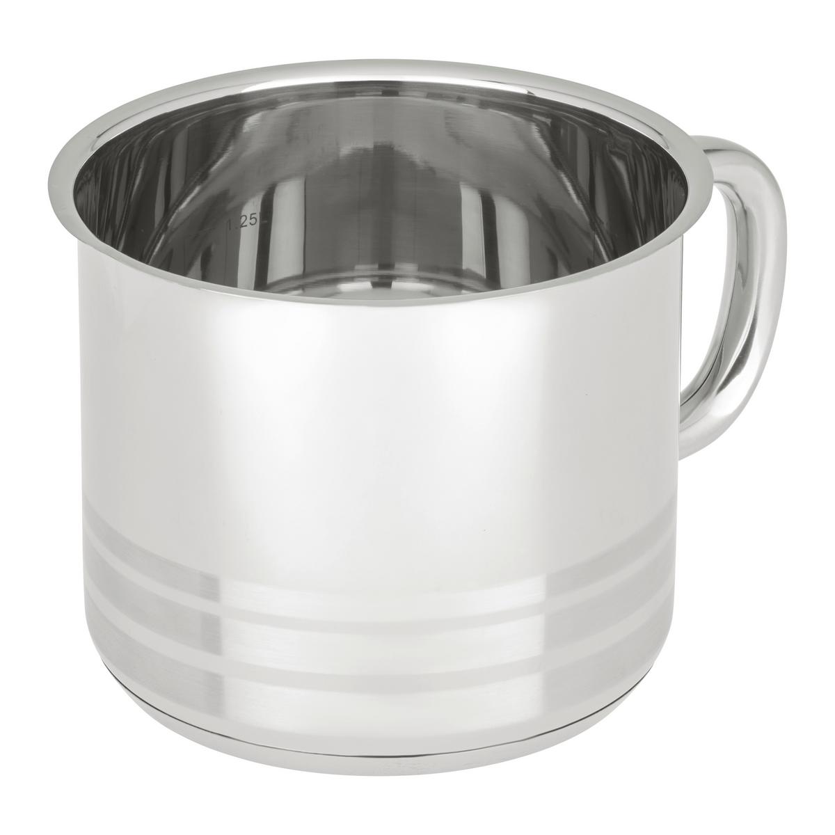 Mlékovar PAULA - barvy stříbra, Konvenční, kov (14/12cm) - Mömax