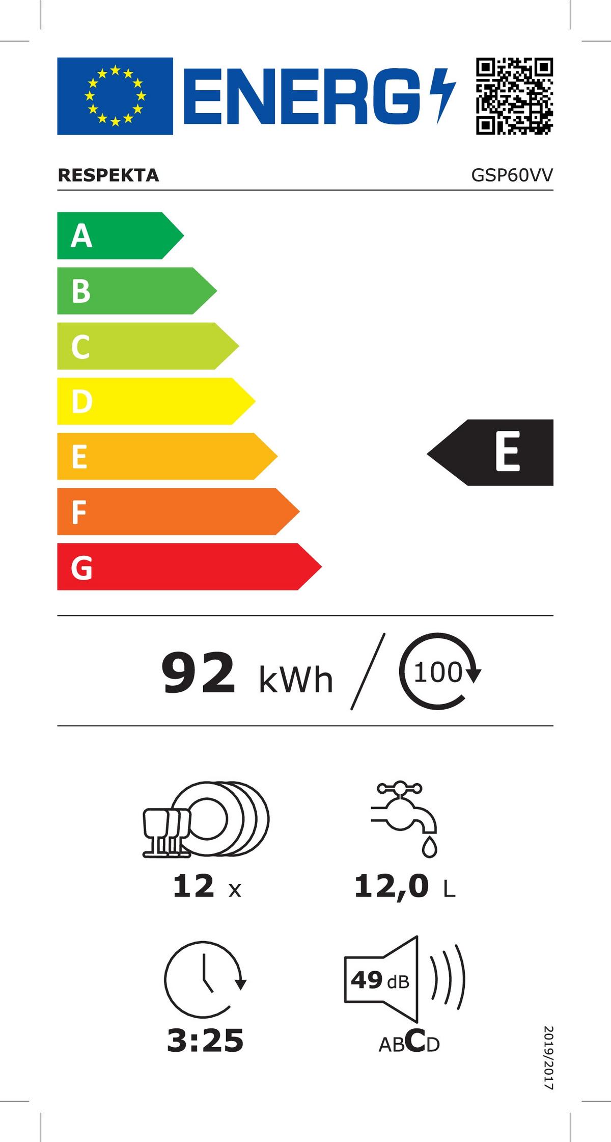 Einbau-Geschirrspüler B: 59,8 cm Vollintegriert - Weiß, Trend, Kunststoff/Metall (59,8/82/55cm) - Respekta