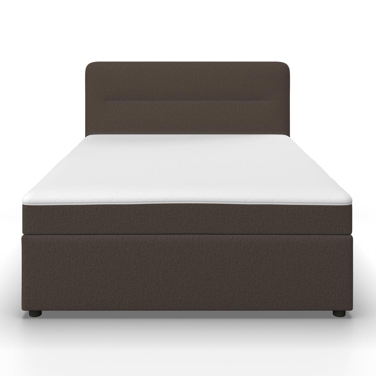 Boxspringová postel MARCO 160x200, hnědá - černá/hnědá, Moderní, dřevo/textil (160/200cm) - Bessagi Home