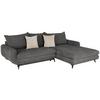 Ecksofa Wave - Schwarz/Grau, MODERN, Holz/Textil (266/189cm)