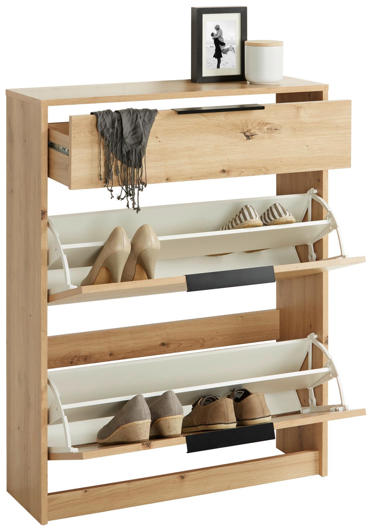 VÝKLOPNÁ SKRINKA NA TOPÁNKY BELA -EXKLUSIV- - farba duba, Modern, kompozitné drevo (79/103/25cm) - Mömax