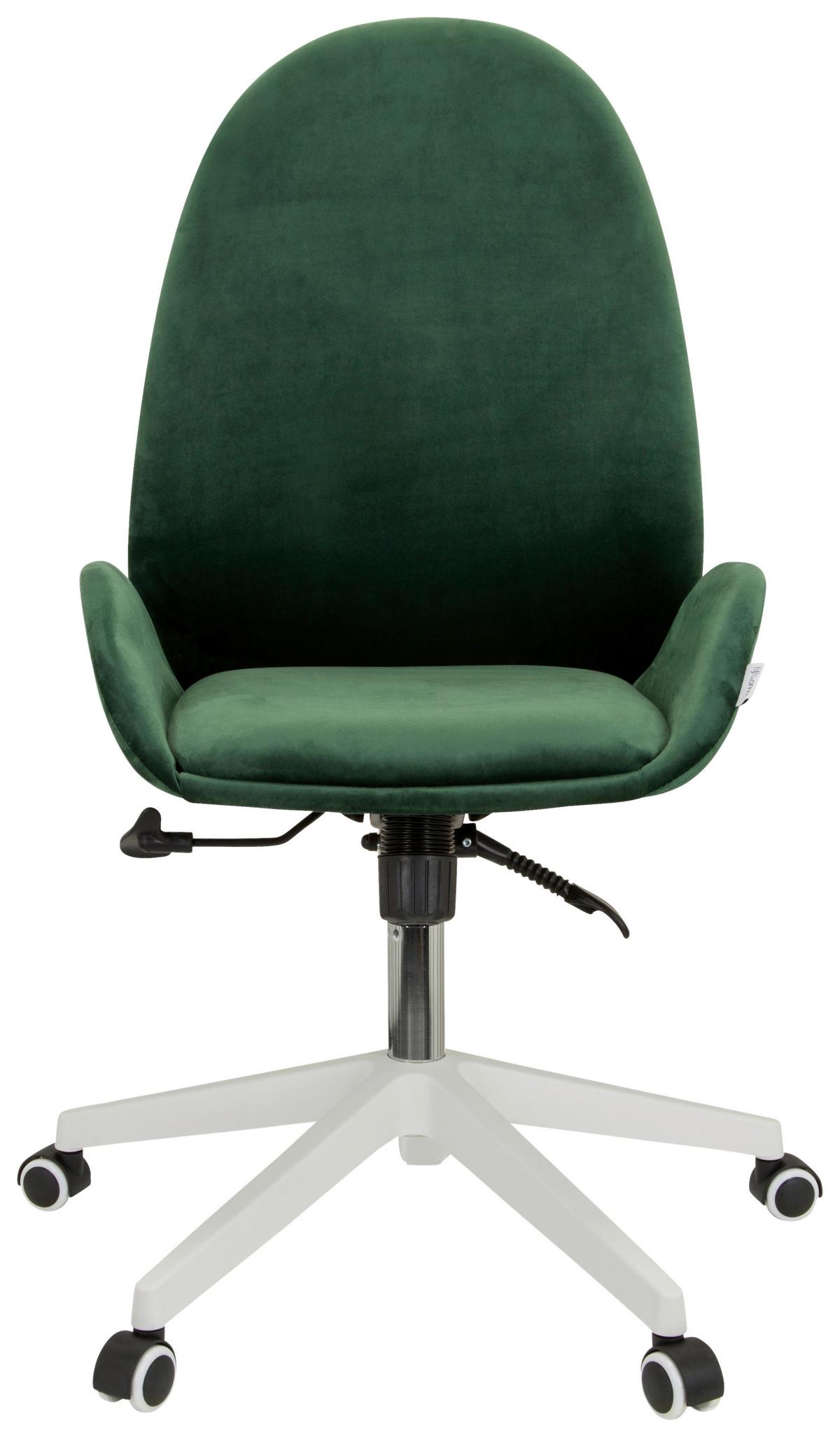 Drehstuhl Avea Mit Wippfunktion Grün - Weiß/Grün, Basics, Kunststoff/Textil (56/104/58cm) - MID.YOU