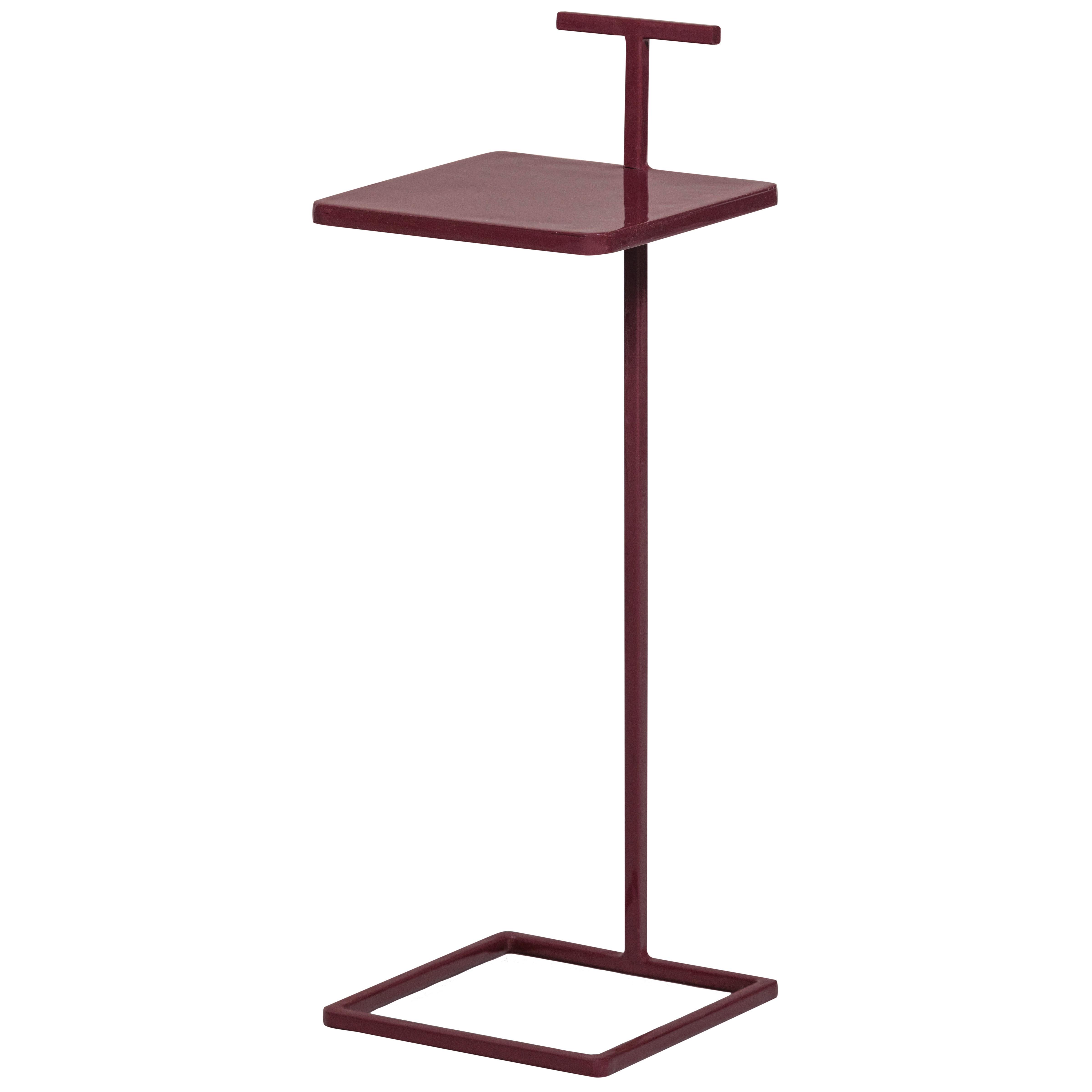 Beistelltisch Toste Aubergine L: 22 cm - Aubergine, Design, Metall (22/22/64cm) - Livetastic