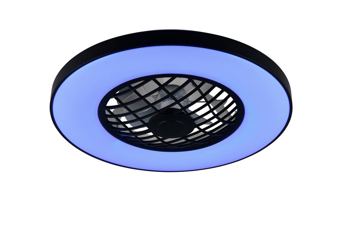 Deckenventilator Schwarz Transparent D: 59 cm - Transparent/Schwarz, LIFESTYLE, Kunststoff (59,0/16,5cm)
