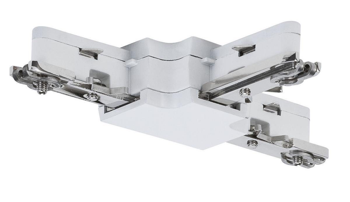 Schienesystem Urail T-Verbinder 97686 Weiß - Weiß, Design, Metall (10,4/1,8/6,2cm) - Paulmann