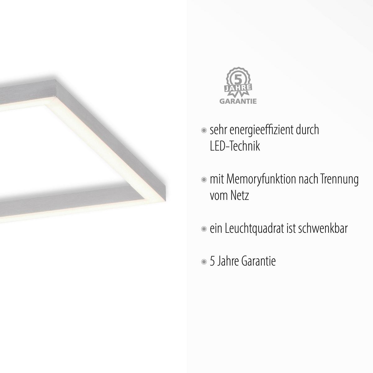 LED-Deckenleuchte Iven L: 75 cm, drehbar - Silberfarben, Basics, Kunststoff/Metall (75/45/7,3cm)