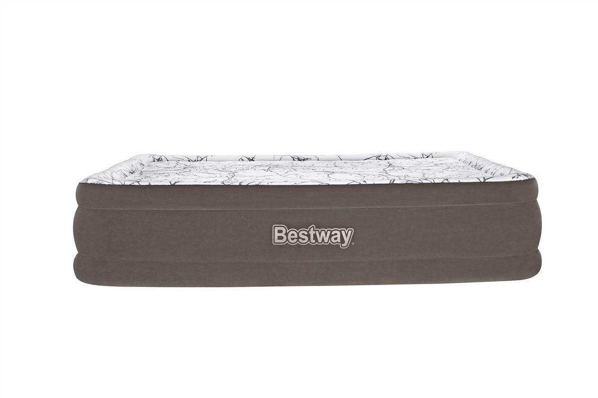 Luftbetten Foamtop Comfort Queen 203x152x46 Cm Bis 300kg - Weiß/Grau, KONVENTIONELL, Kunststoff/Metall (203/152/46cm) - Bestway