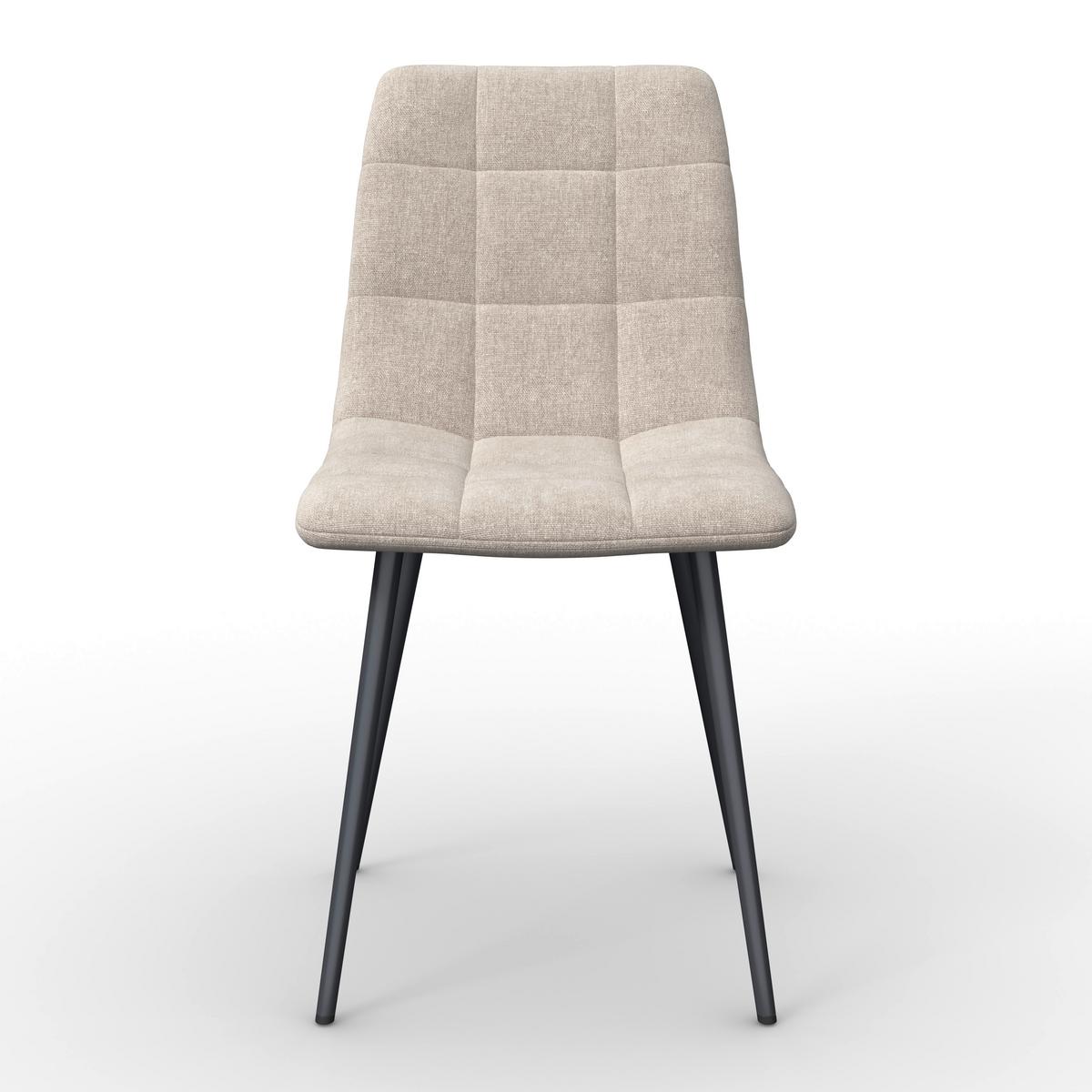 STOLIČKA RIA - čierna/sivobéžová, Modern, kov/textil (44/87/54cm) - Bessagi Home