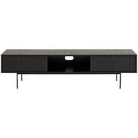 TV-Lowboard Angus B: 180 cm Schwarz/Eschefarben - Eschefarben/Schwarz, MODERN, Holzwerkstoff/Metall (180/44,5/40cm) - MID.YOU