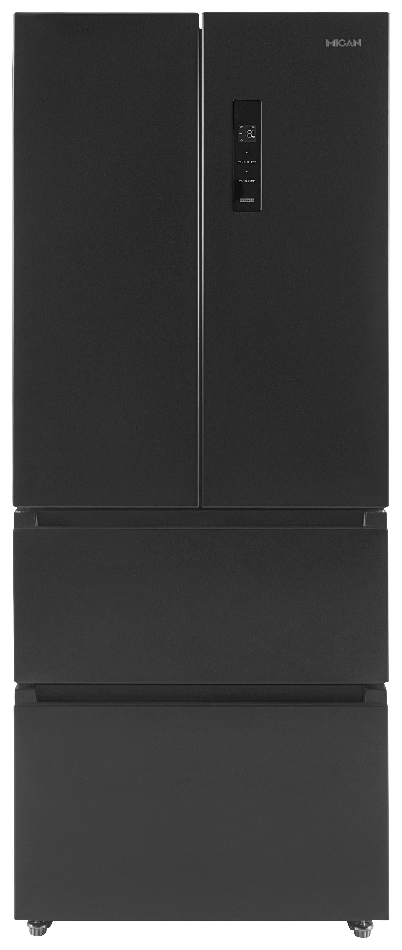 Kühl-gefrier-kombination Skmfdfddid -Top- - Schwarz, Basics, Glas/Kunststoff (68,6/178/70,3cm) - Mican