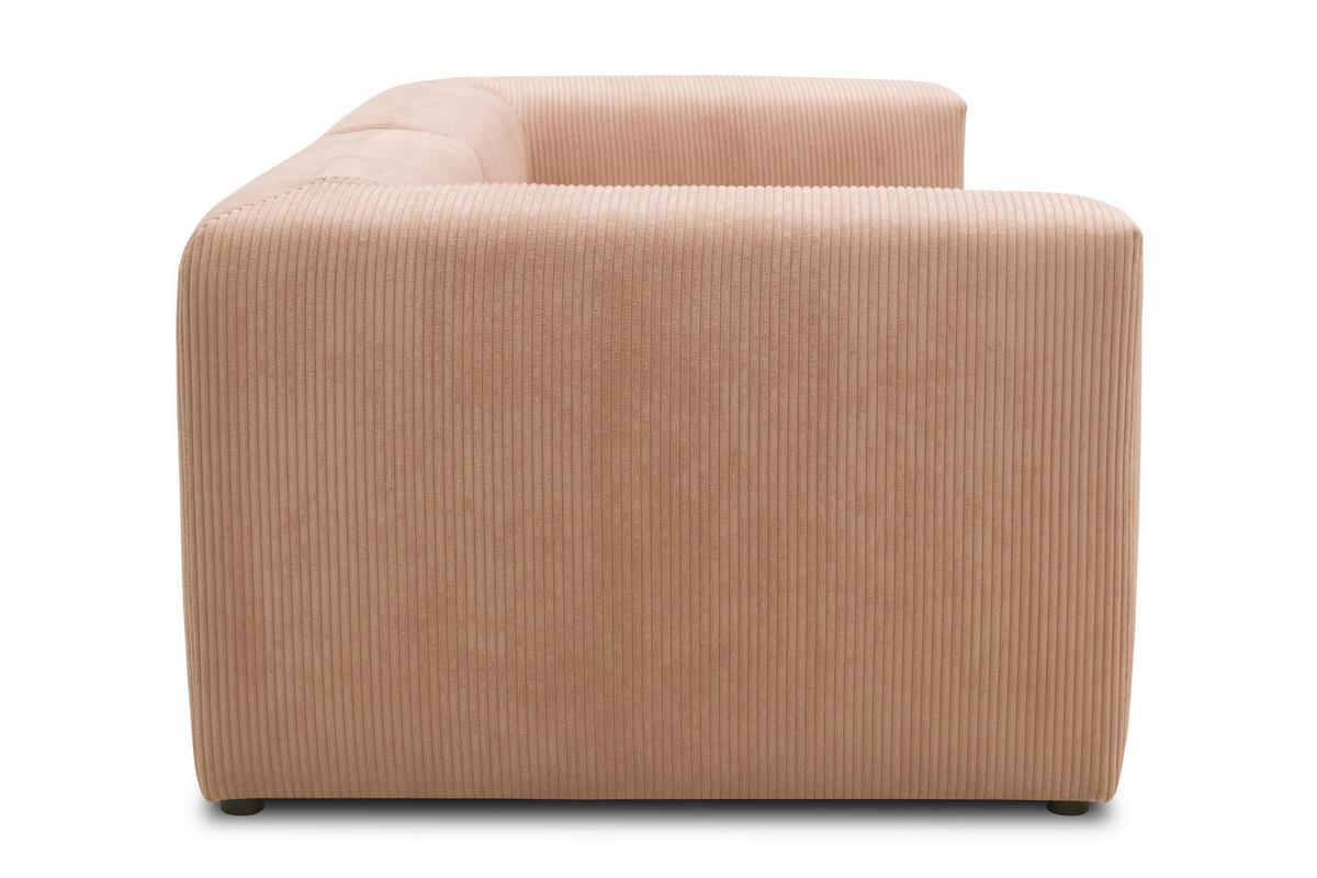 2-sitzer-sofa Rosa, Roségold B: 216 Cm - Roségold/Schwarz, Design, Textil (216/69/108cm) - MID.YOU