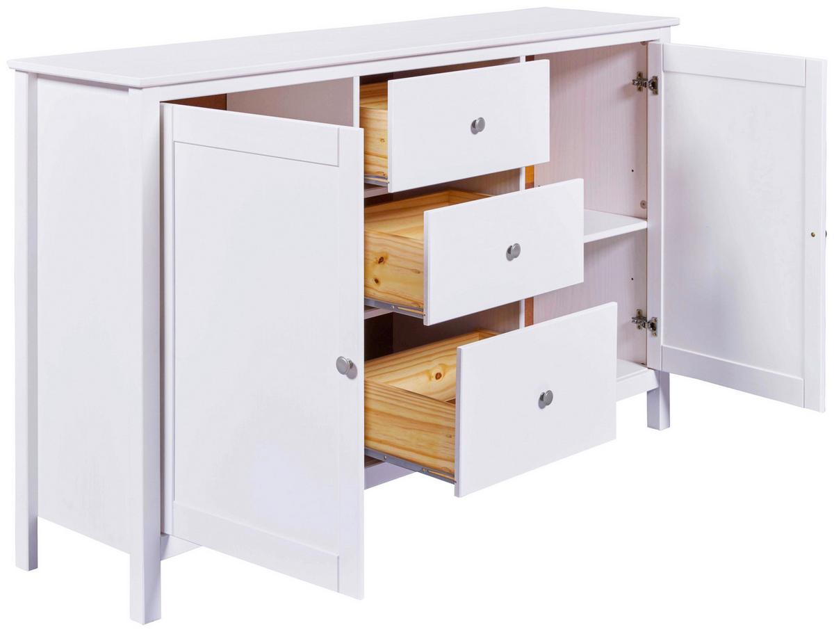 Kommode 160 cm Chilly Home, Weiß - Weiß, Design, Holz (160/96/39,5cm) - Livetastic