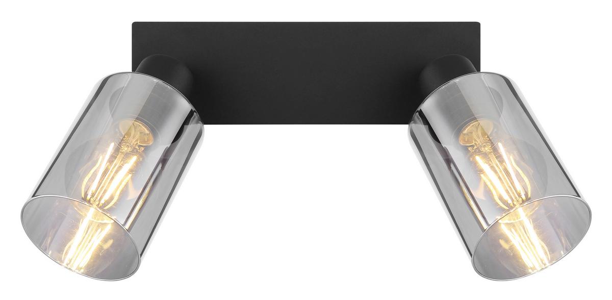Strahler 15465-2 - Schwarz/Grau, Glas/Metall (27/9/21,5cm) - Globo