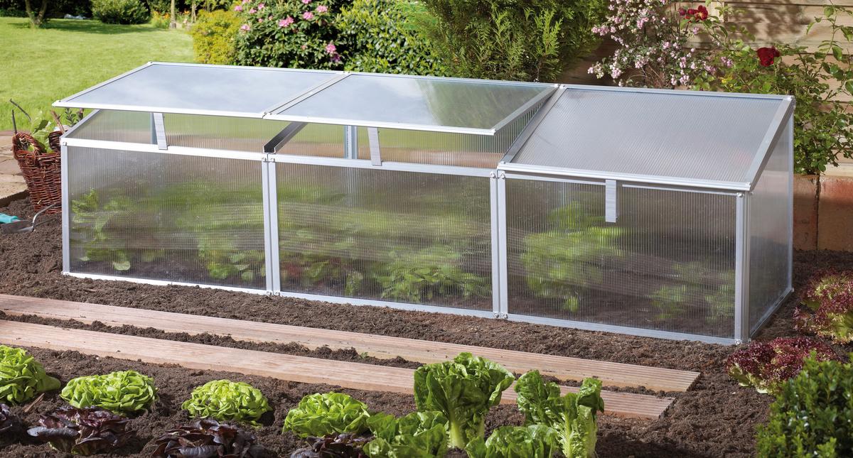 Frühbeetkasten Gaia 3x Aluminium 52,6x50,9x179,8 cm - Alufarben, Basics, Metall (52,6/50,9/179,8cm)