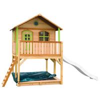 Spielhaus A030.042.90 - Weiß/Braun, KONVENTIONELL, Holz (432/293/212cm) - Ambia Garden