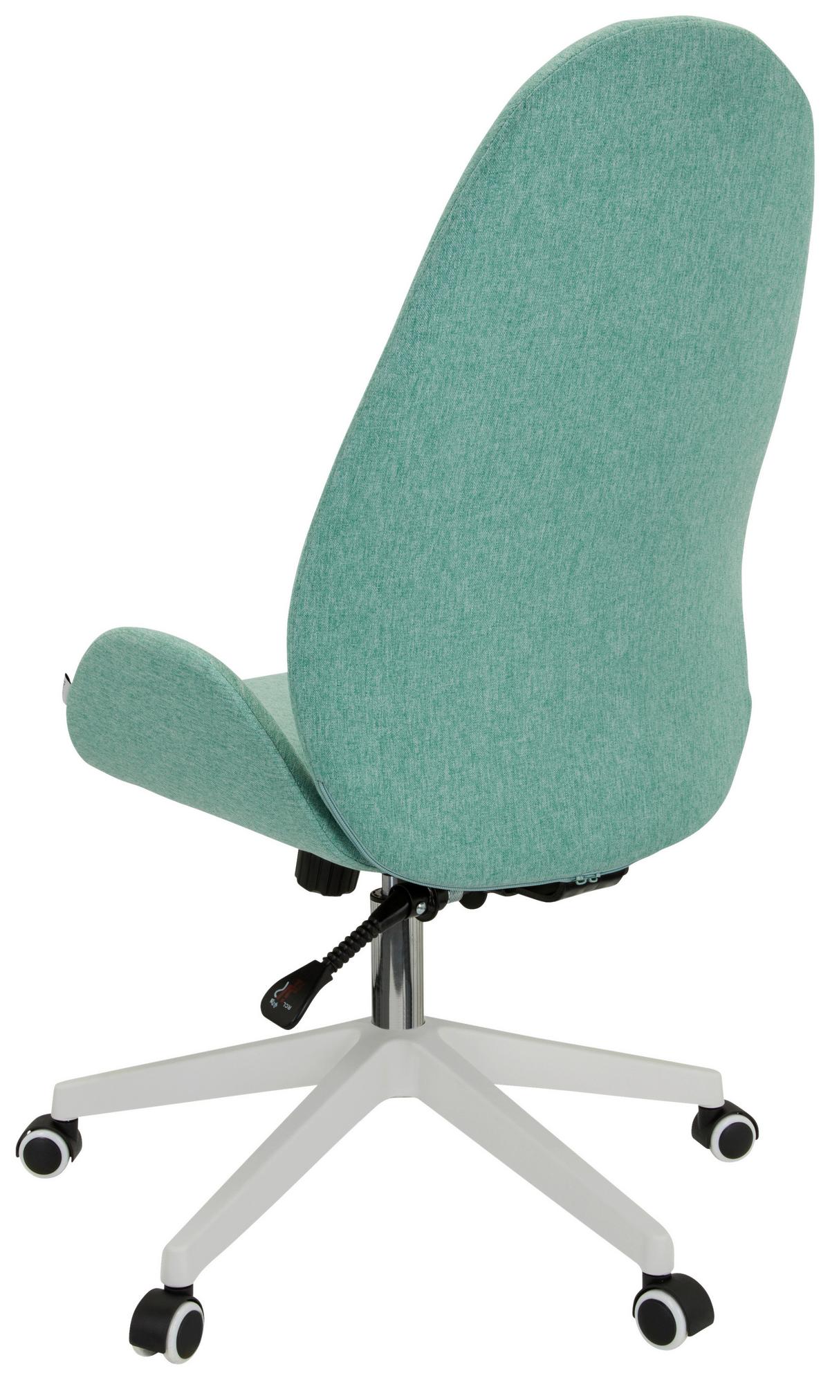 Drehstuhl Avea i mit Wippfunktion Mintgrün - Weiß/Mintgrün, Basics, Kunststoff/Textil (56/104/58cm) - MID.YOU