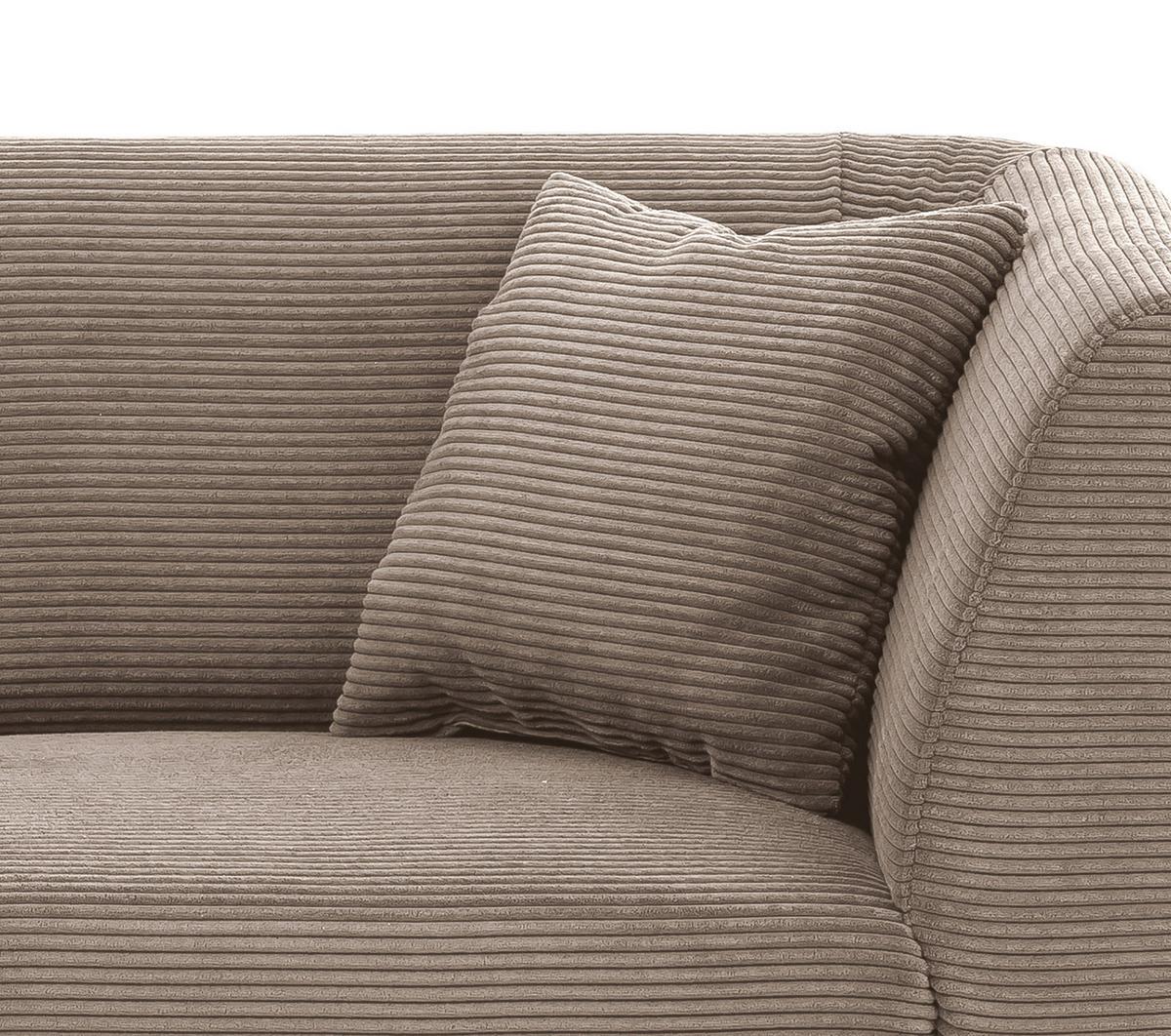 2-Sitzer-Sofa Colori Graubraun Rücken Echt - Graubraun/Schwarz, MODERN, Textil (172/83/88cm) - MID.YOU