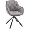 Židle EILEEN šedá - šedá/černá, Lifestyle, kov/textil (68/86/64cm) - Premium Living