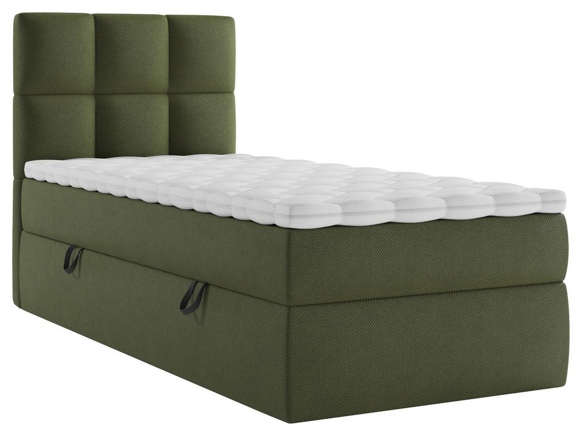 Boxbett Polly - Dunkelgrün/Schwarz, MODERN, Holz/Holzwerkstoff (90/200cm) - MID.YOU