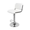 Barhocker Mit Lehne 2er-set Midnight Lederlook Weiß - Weiß, MODERN, Metall (51,5/109/43cm) - Kayoom