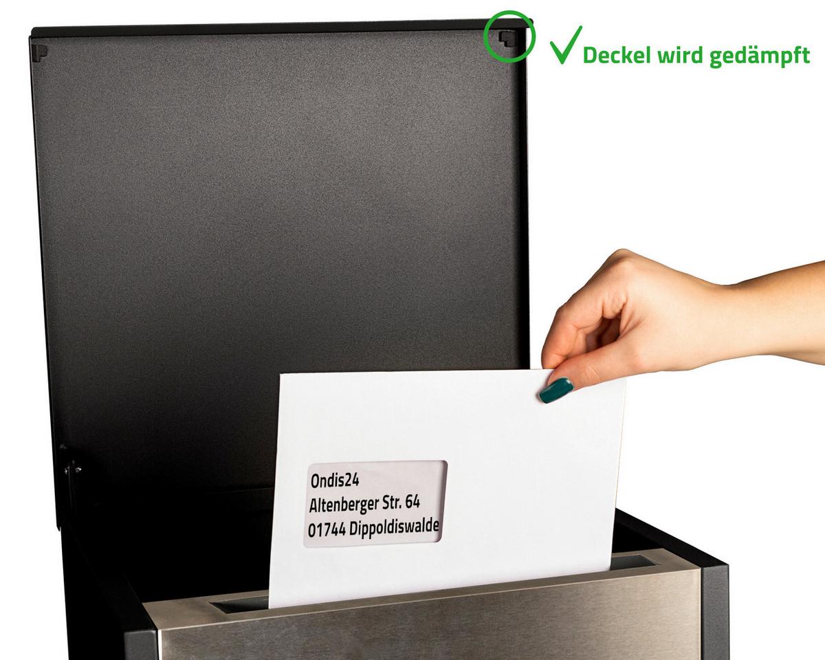 Paketbox mit 2 Schlüssel H: 118,5 cm - Schwarz, Basics, Metall (39,5/118,5/38,5cm)