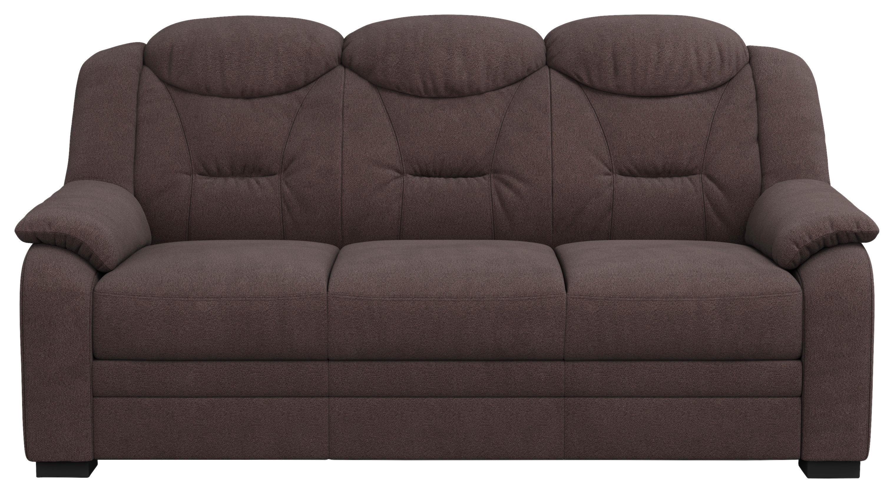 3-SITZER-SOFA Marcus Braun B: 189 cm - Schwarz/Braun, Basics, Textil (189/99/99cm) - MID.YOU