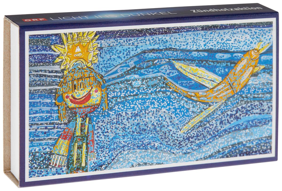 Anzünder 59024 "licht Ins Dunkel" - Blau/Multicolor, KONVENTIONELL, Holz/Papier (11/6,5/2cm)