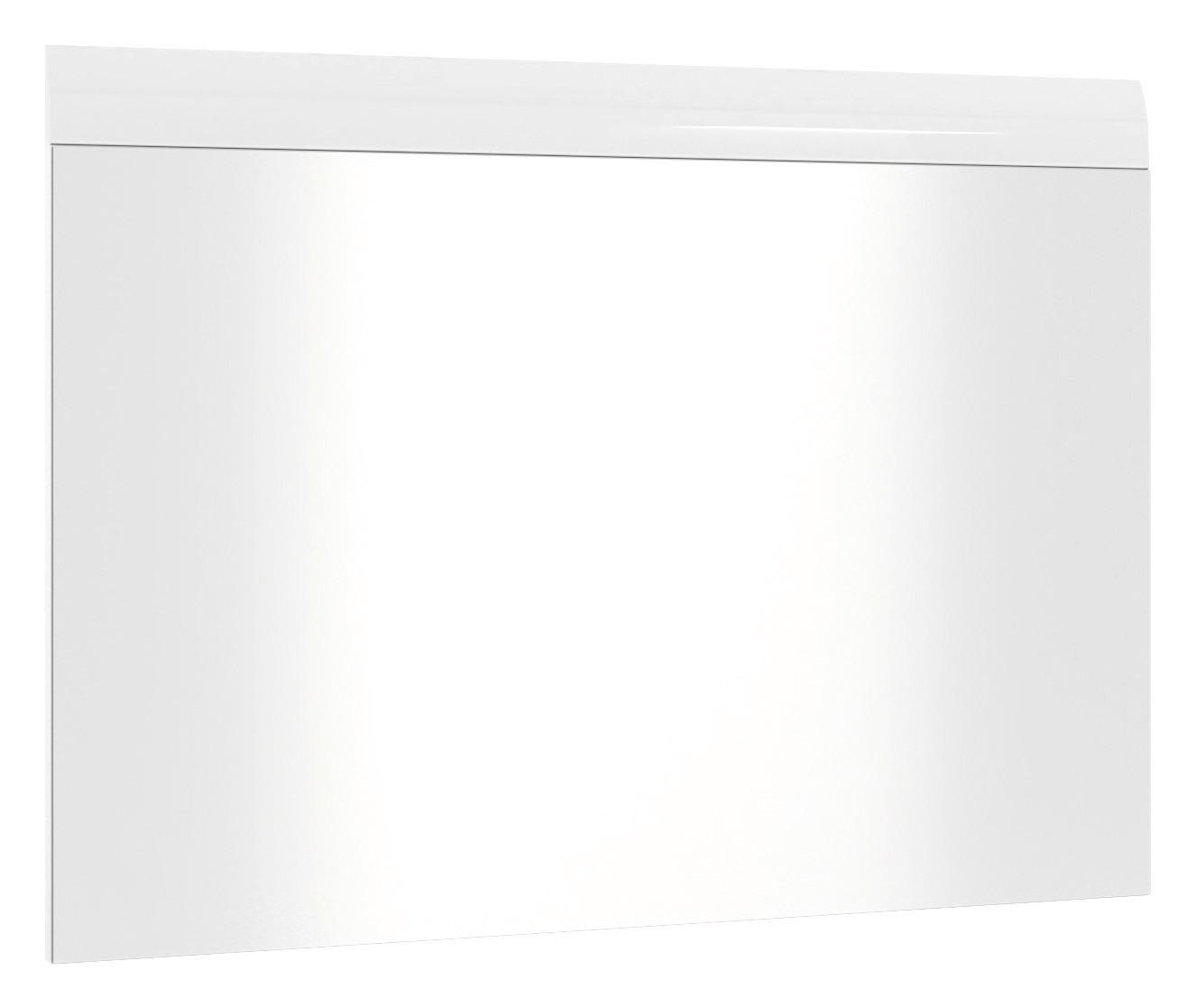 Spiegel Merano Weiß B: 87 Cm - Weiß Hochglanz, MODERN, Glas/Holzwerkstoff (87/63/1,9cm)