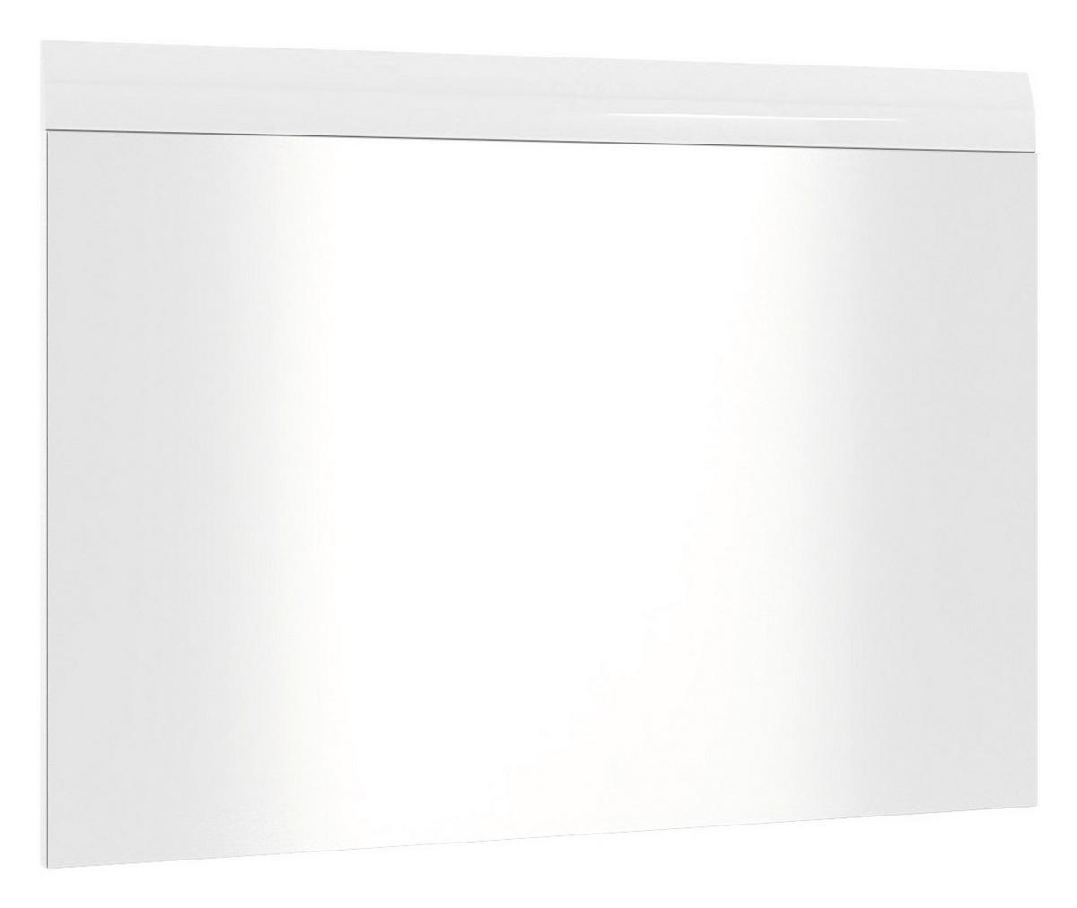 Spiegel Merano Weiß B: 87 Cm - Weiß Hochglanz, MODERN, Glas/Holzwerkstoff (87/63/1,9cm)