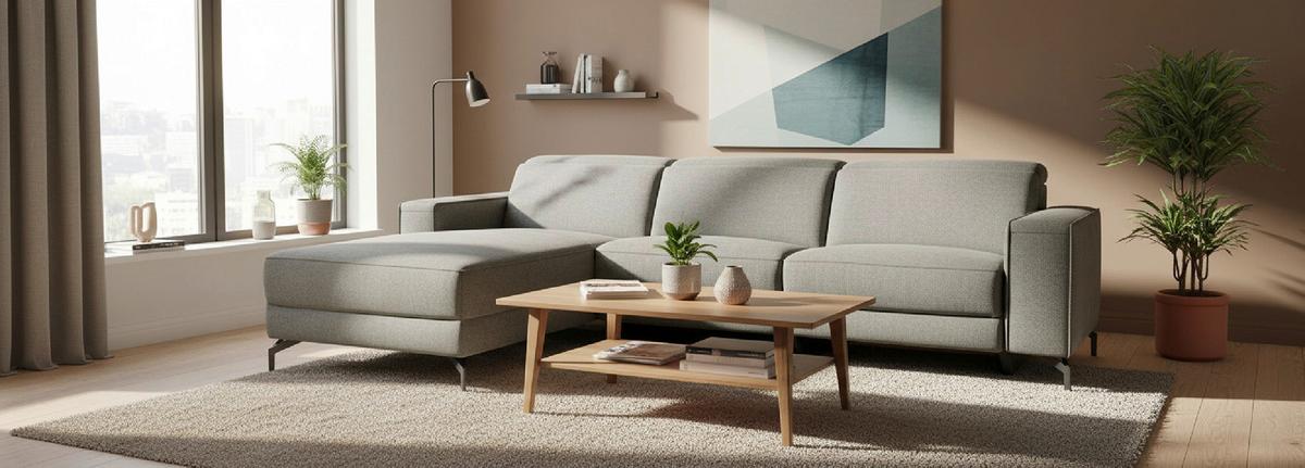 Ecksofa Michelle Grau S: 108x278 cm - Schwarz/Grau, Design, Textil (176/278cm) - Livetastic