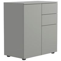 Kommode Dalosa Grau B: 70 cm - Schwarz/Grau, Design, Holzwerkstoff (70/77/39cm) - MID.YOU