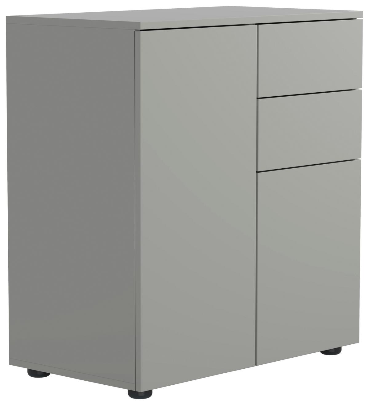 Kommode Dalosa Grau B: 70 cm - Schwarz/Grau, Design, Holzwerkstoff (70/77/39cm) - MID.YOU