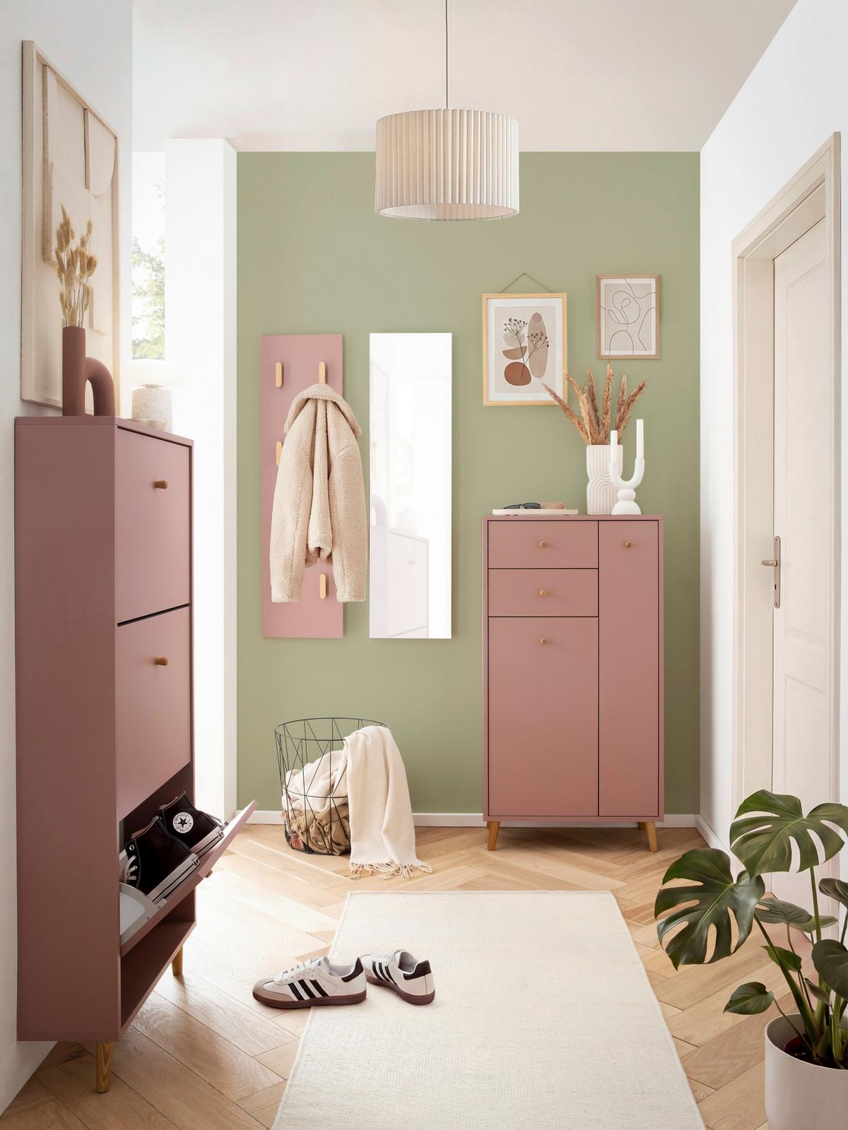 Garderobenpaneel Bjarne Mauve B: 30 Cm - Mauve, Design, Holzwerkstoff (30/110,6/2,6cm) - MID.YOU