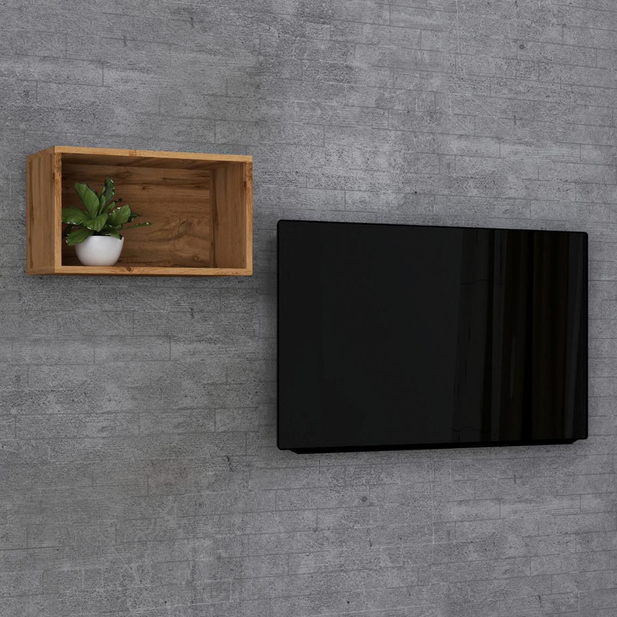 Regál Arila š: 50 cm, dub medový - dub medový, Modern, kompozitné drevo (50/30/28cm) - MID.YOU