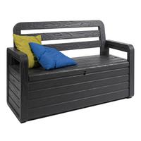 Gartenbank Kunststoff Foreverspring 2-Sitzer - Anthrazit, Basics, Kunststoff (132,5/89/58cm)