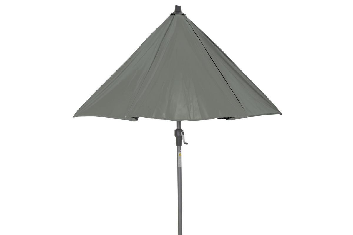 Sonnenschirm Bl: 250x250 cm Anthrazit/Olivgrün - Anthrazit/Olivgrün, KONVENTIONELL, Textil/Metall (250/250cm) - Siena Garden