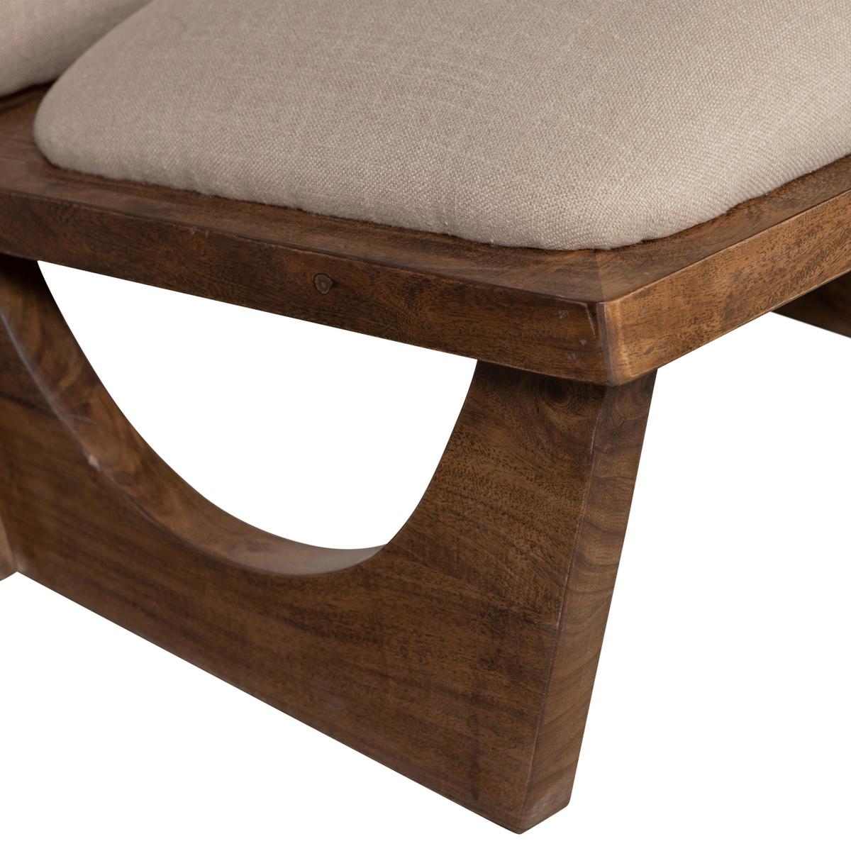 Sessel Opulent Akazie-/Naturfarben B: 70 cm - Naturfarben/Akaziefarben, Design, Holz/Textil (70/75/80cm) - Livetastic