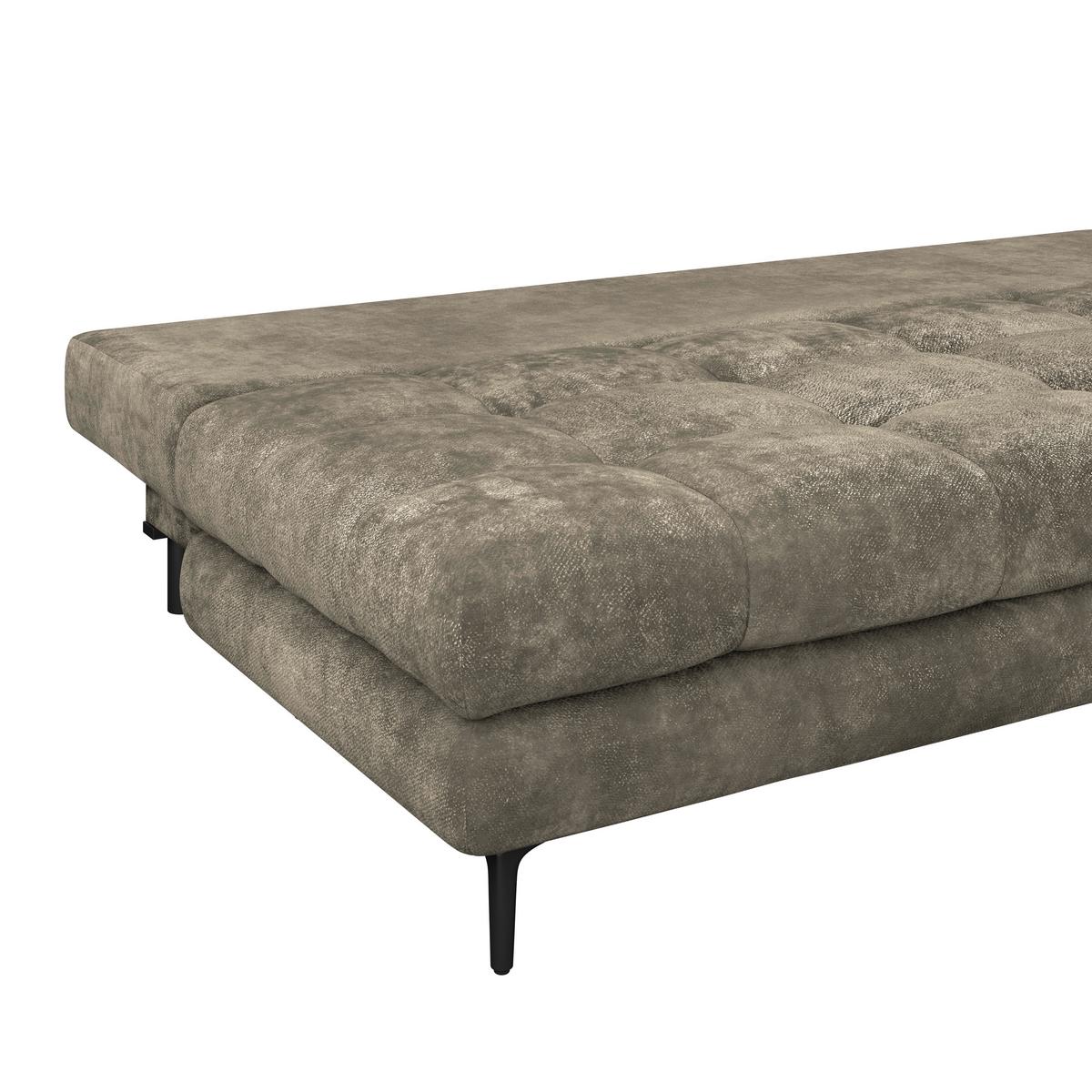 Schlafsofa Perla Mokka B: 203 cm - Schwarz/Mokka, KONVENTIONELL, Textil (203/94/96cm)