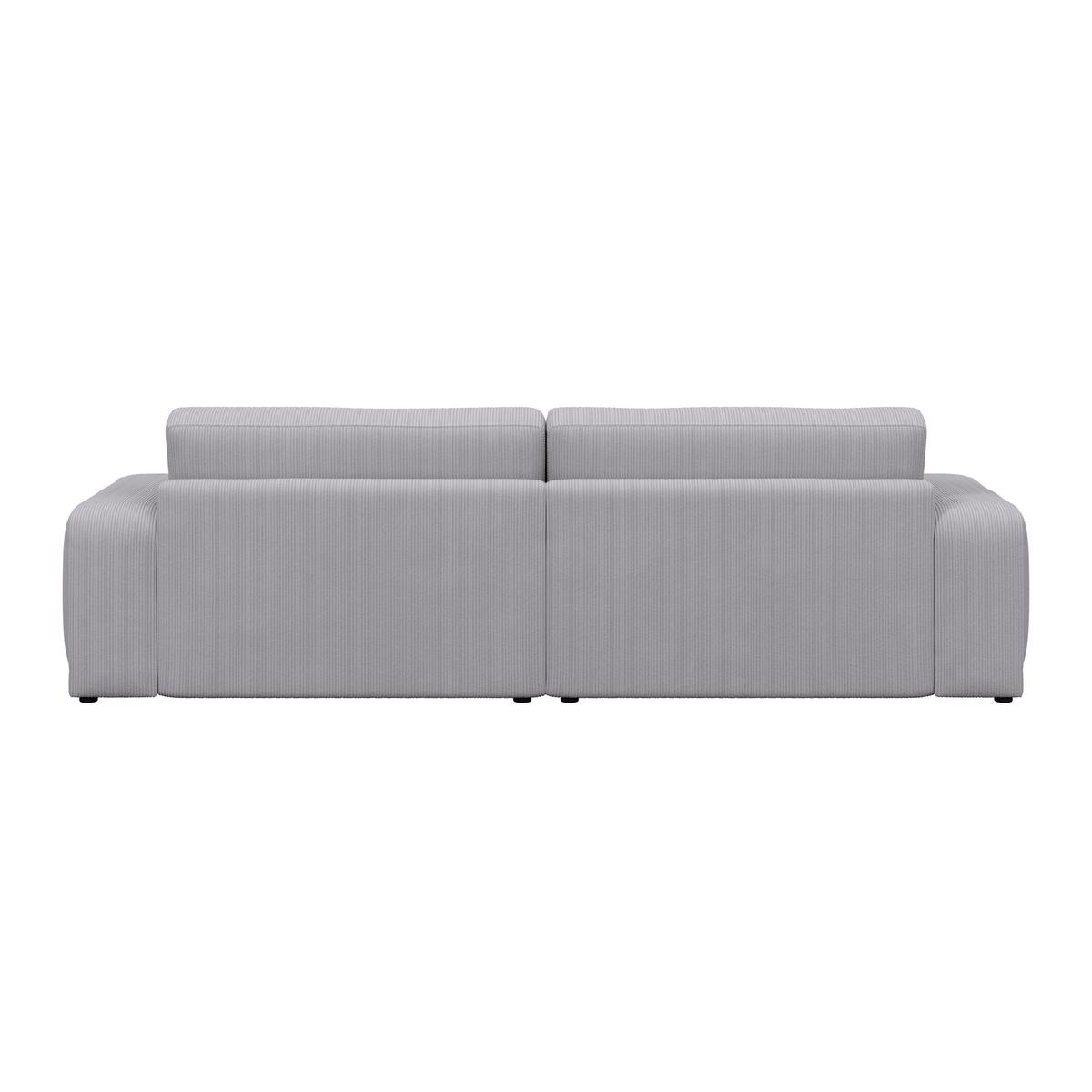 Bigsofa Savona Cord hellgrau, 260x111cm - Hellgrau, Trend, Textil (260/77/111cm) - Luca Bessoni