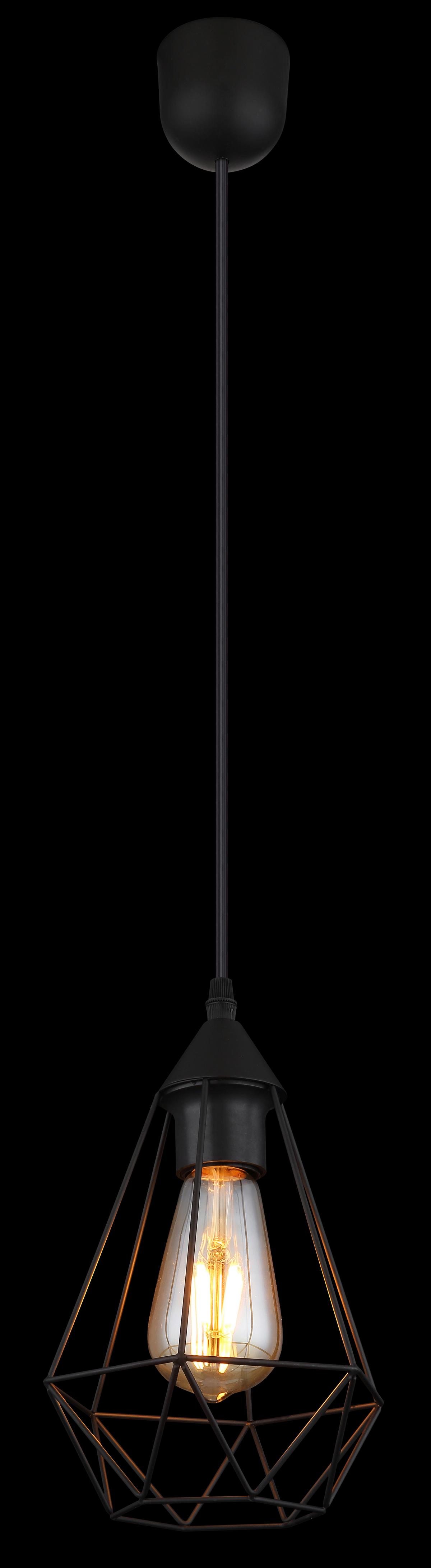Hängeleuchte 15745h - Schwarz, Design, Metall (17/120cm) - Globo