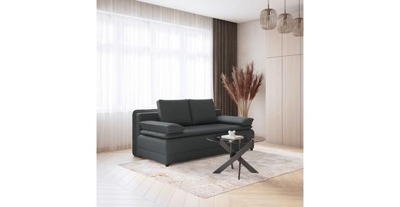 Schlafsofa Alice - Anthrazit/Schwarz, MODERN, Textil (202/73-92/105cm) - Luca Bessoni