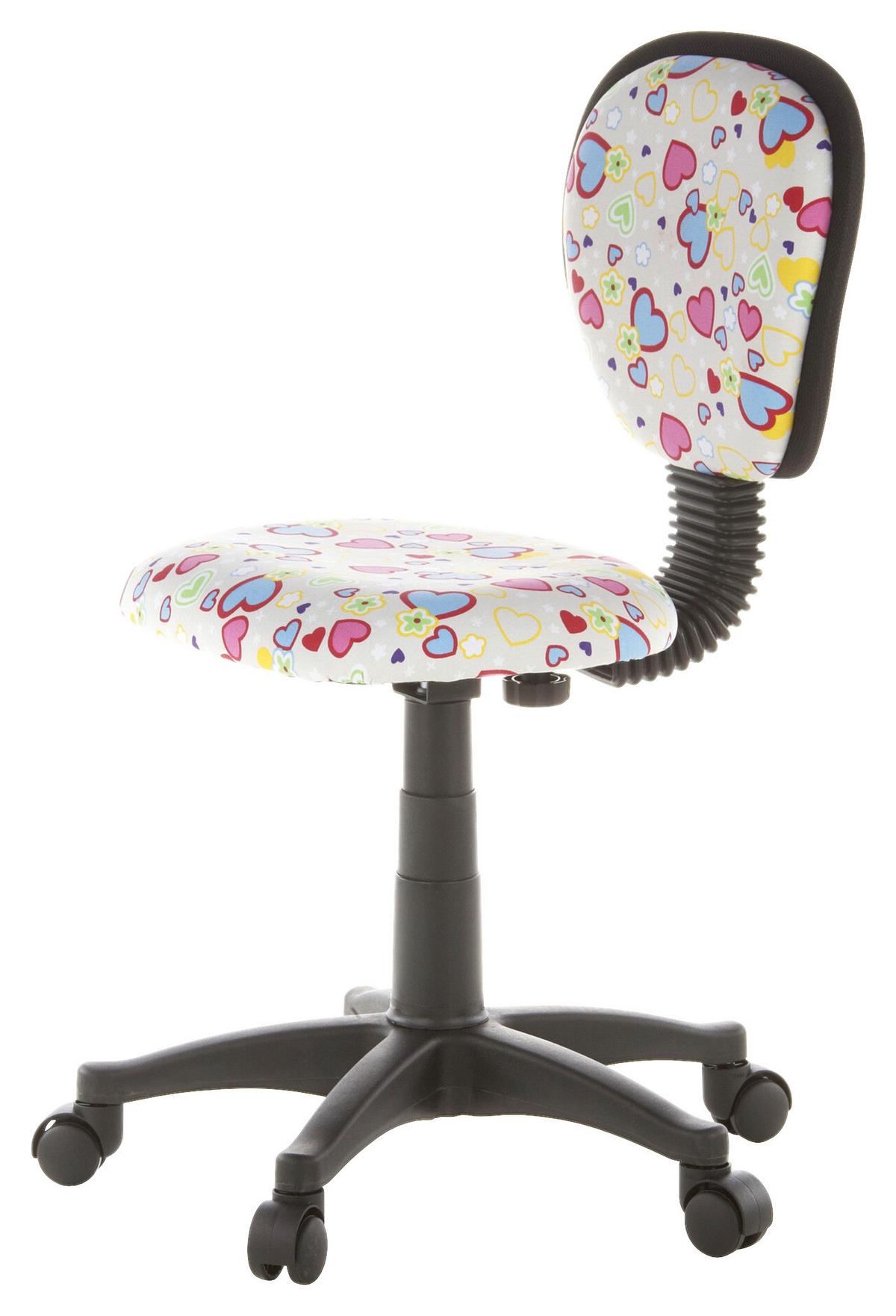 Jugenddrehstuhl Kiddy Top Flowers & Hearts - Multicolor, Basics, Kunststoff (40/79-90/37cm) - MID.YOU