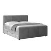 Boxspringbett Mit Topper & Bettkasten 180x200 Bologna - Hellgrau/Schwarz, MODERN, Holzwerkstoff/Kunststoff (180/200cm) - MID.YOU