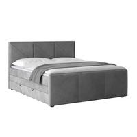 Boxspringbett Mit Topper & Bettkasten 180x200 Bologna - Hellgrau/Schwarz, MODERN, Holzwerkstoff/Kunststoff (180/200cm) - MID.YOU
