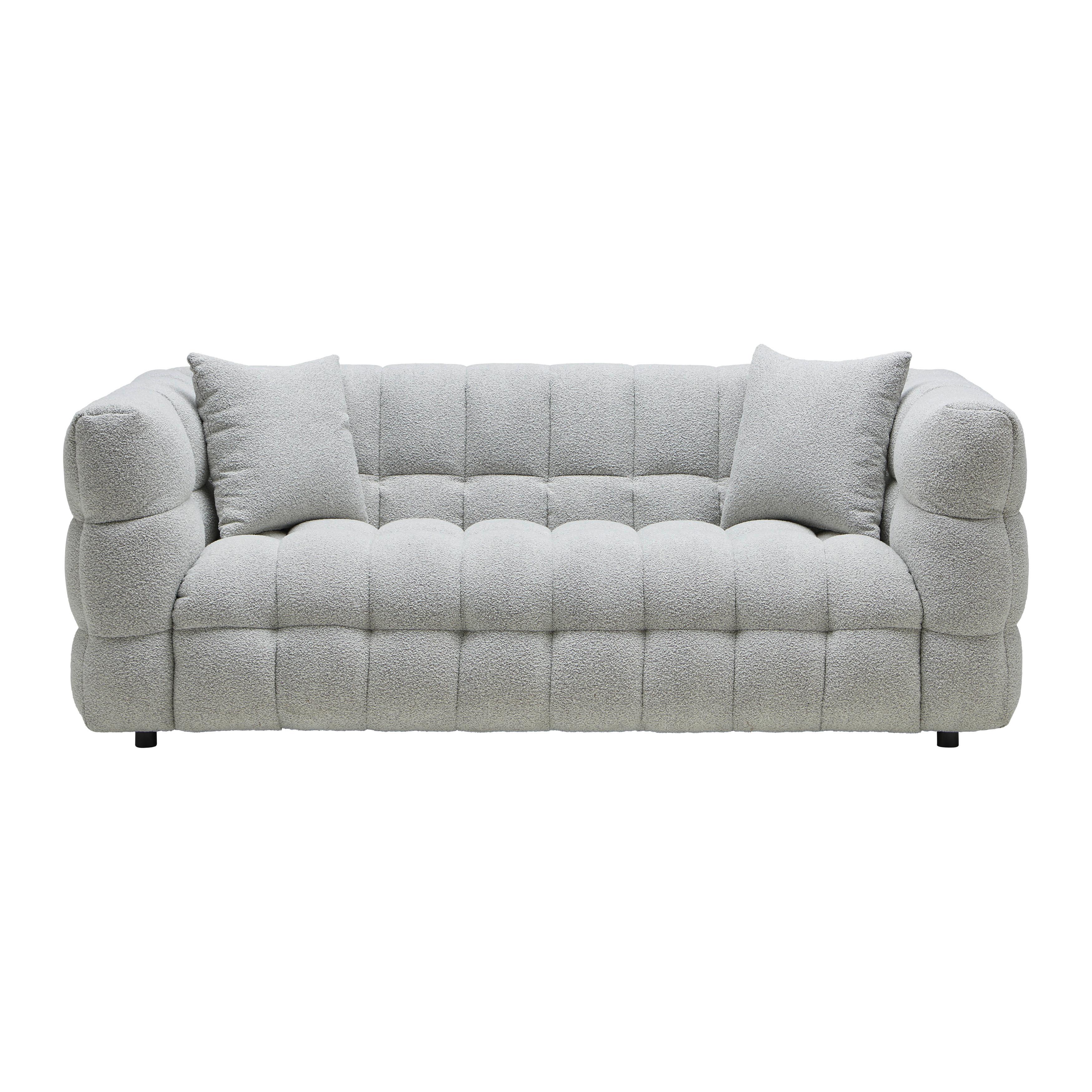 Trojmiestna pohovka ENA, béžová farba - čierna/sivá, Modern, drevo/textil (210/75/96cm) - Bessagi Home