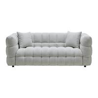 Třímístná pohovka ENA, béžová barva - šedá/černá, Moderní, dřevo/textil (210/75/96cm) - Bessagi Home