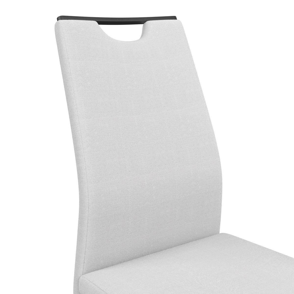 Schwingstuhl Maya Webstoff beige, B: 58cm - Beige/Schwarz, Trend, Textil/Metall (58/98/43cm)